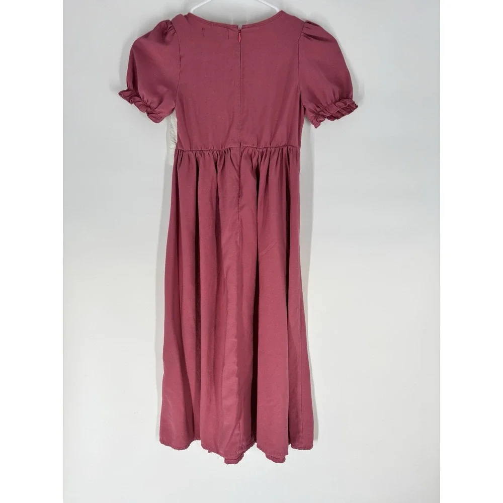 Scarlet Darkness Girls RenFaire Lace-Up Dress 7 Pink Dirndl Oktoberfest Costume